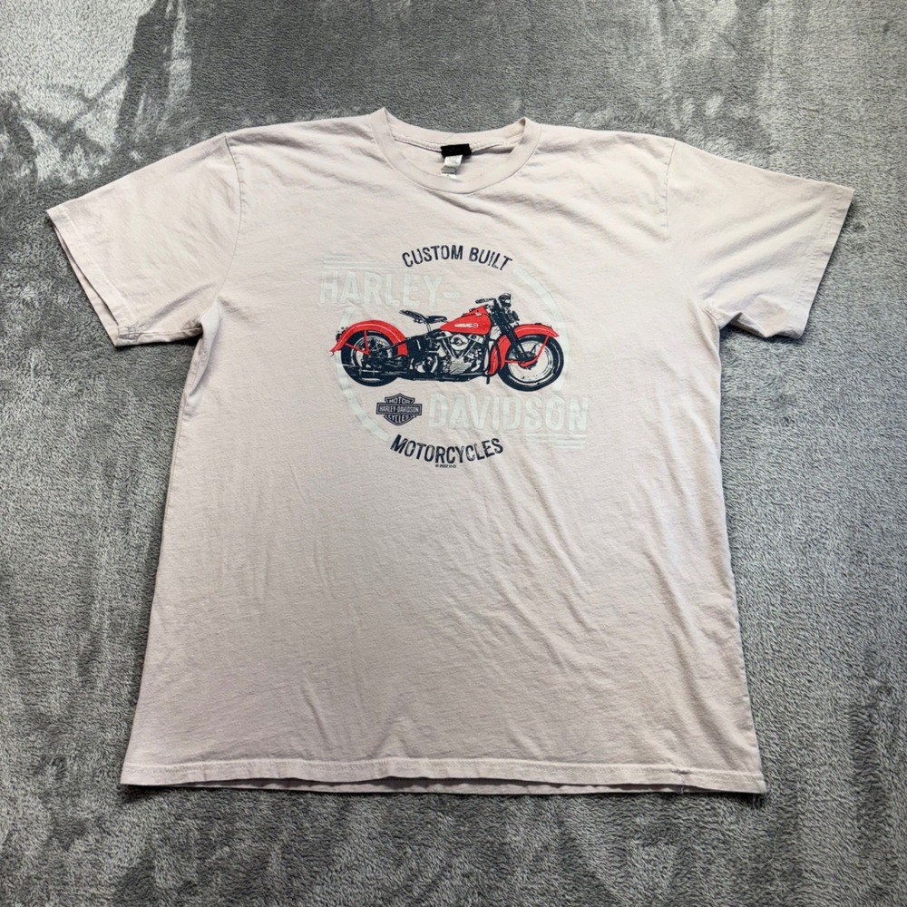 Harley-Davidson T-Shirt Mens XL Tan Excellent Flying Iron Rocky Mount NC
